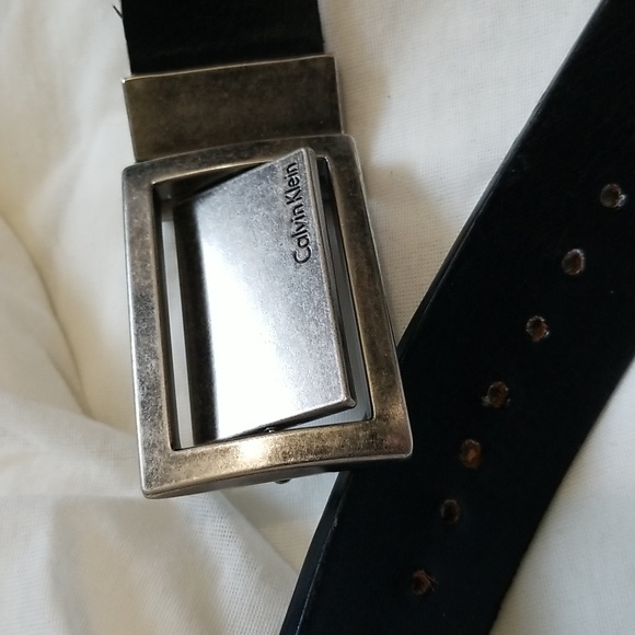 Calvin Klein Vintage Men's Belt / Black, metallic - Picture 6 of 16